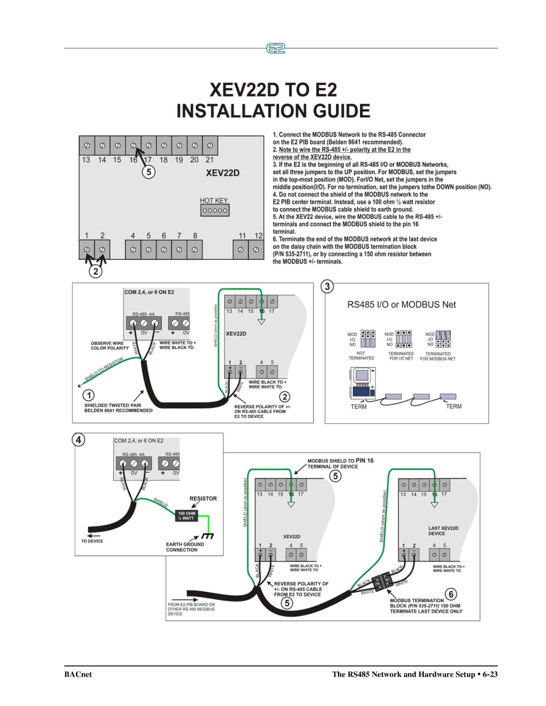 Emerson E2 operation manual BACnet 