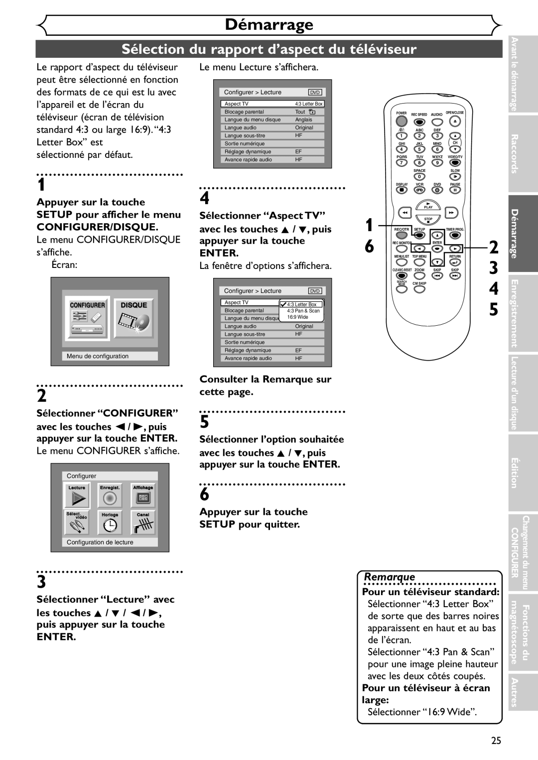 Emerson EDVR95E Téléviseur écran de télévision, Standard 43 ou large 169, Letter Box est, Sélectionné par défaut, ’affiche 