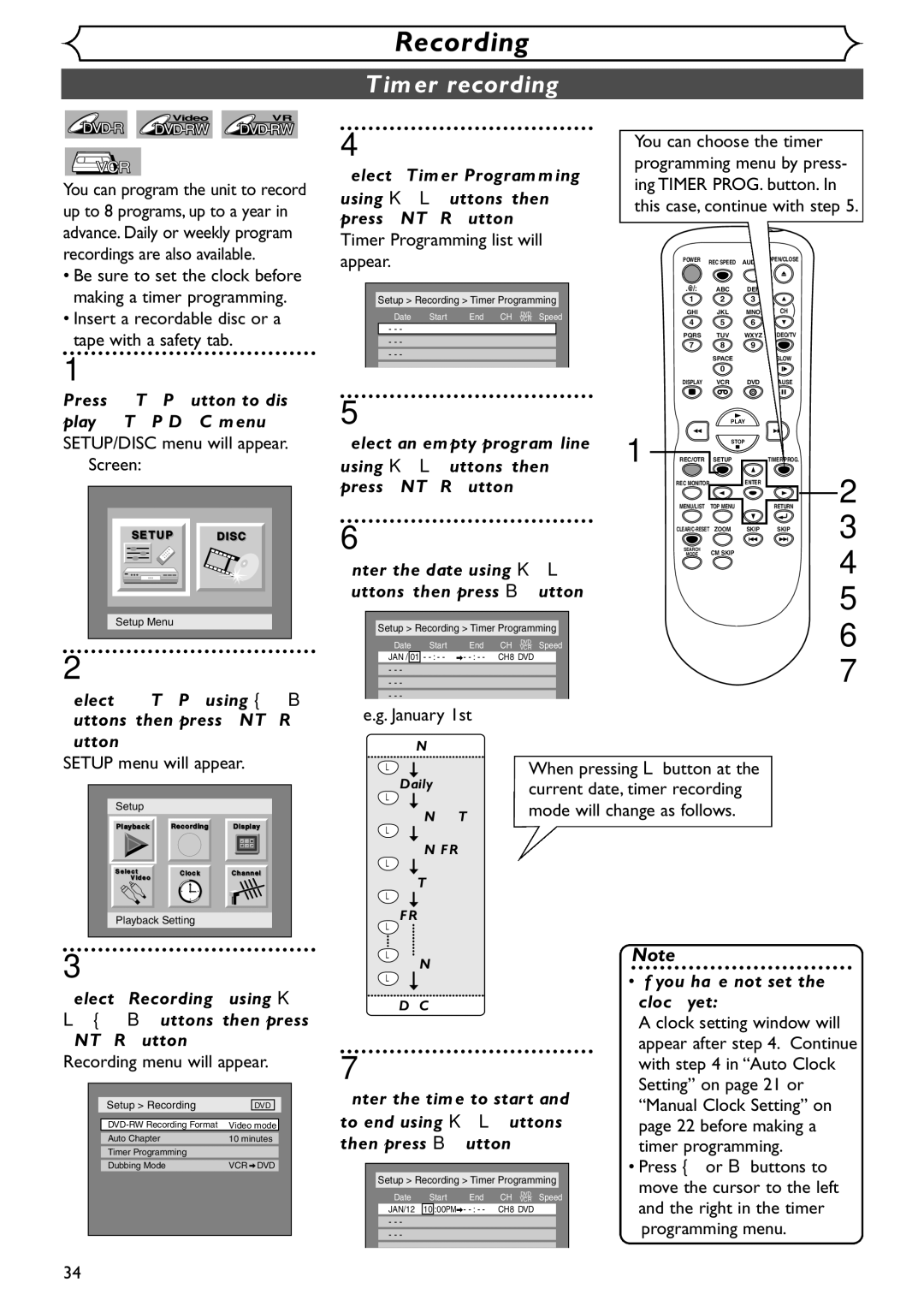 Emerson EDVR95E owner manual Timer recording 