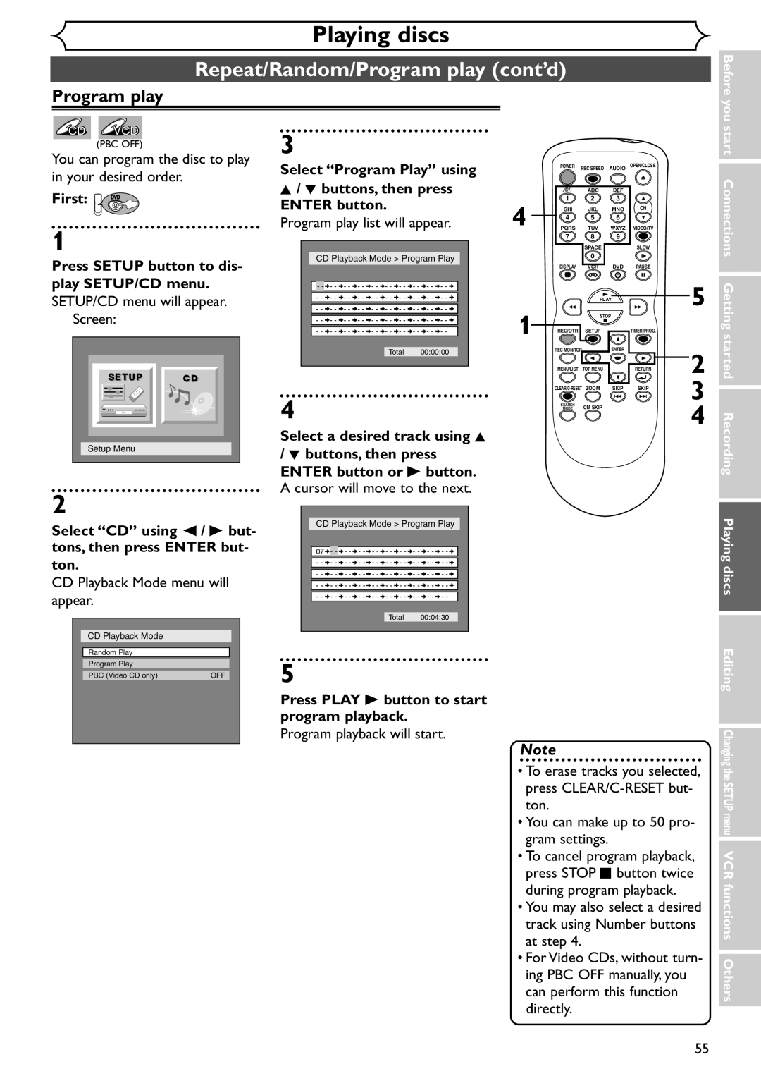 Emerson EDVR95E owner manual Program play 