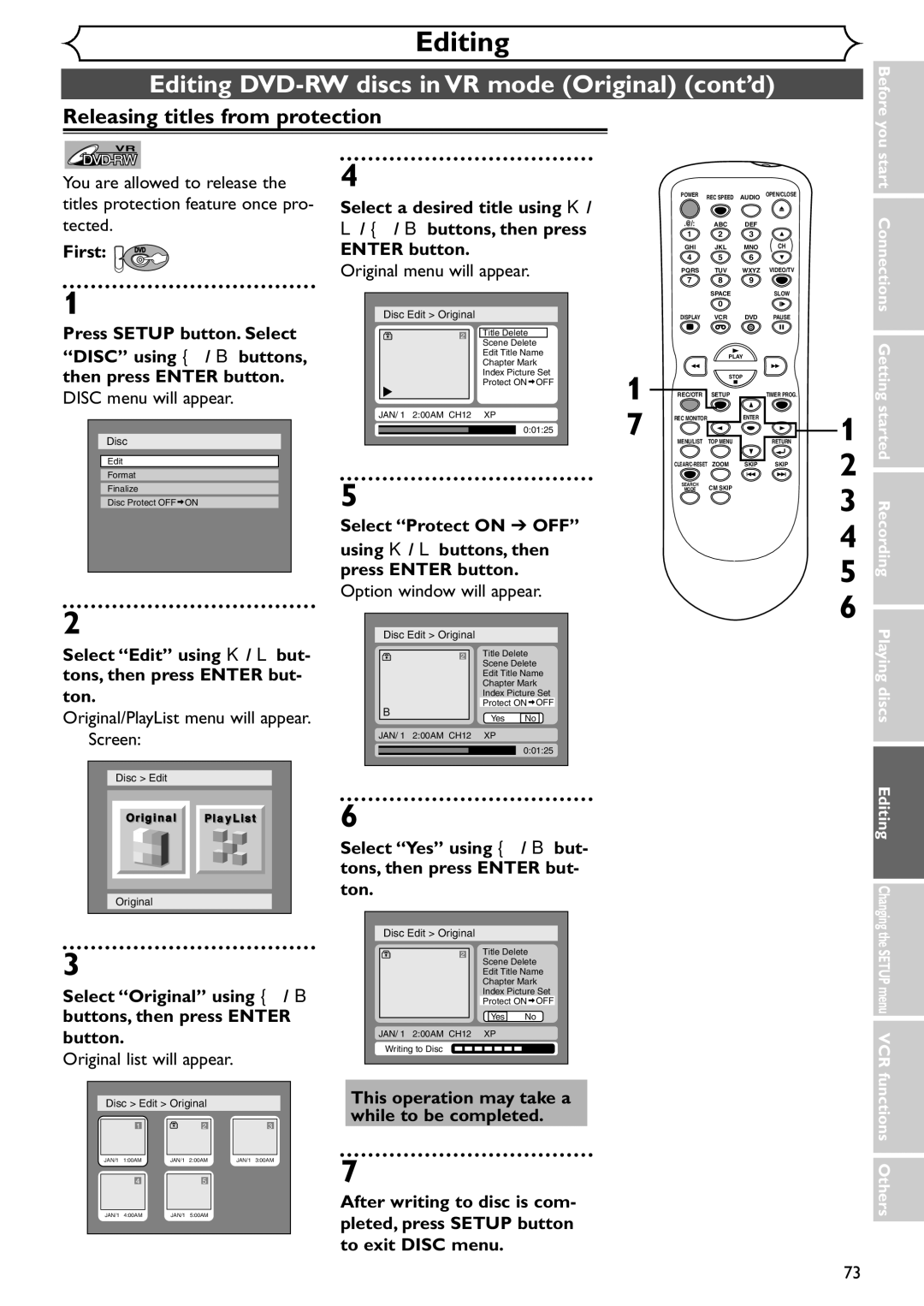 Emerson EDVR95E Releasing titles from protection, You are allowed to release, Titles protection feature once pro- tected 