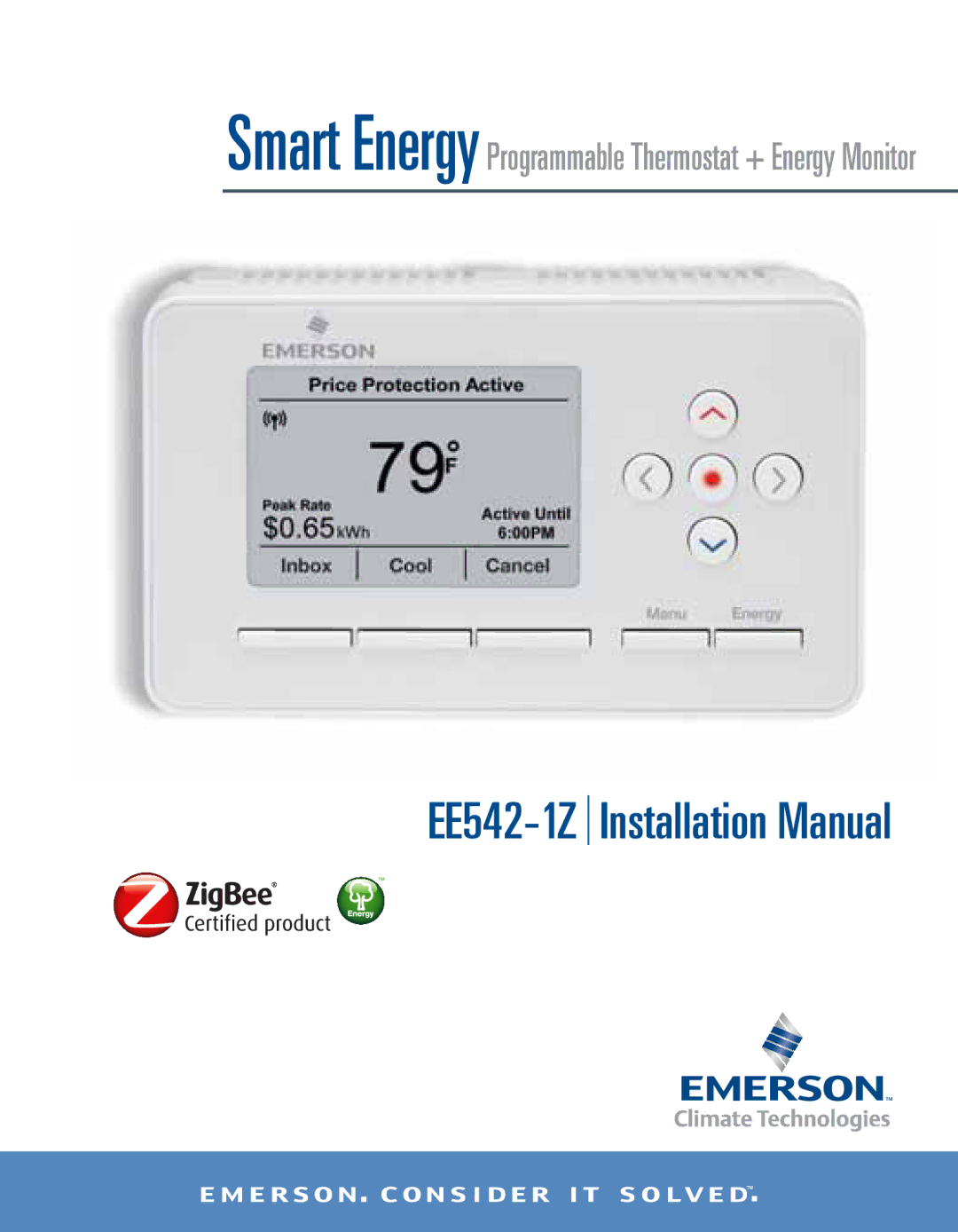 Emerson installation manual EE542-1Z I Installation Manual 