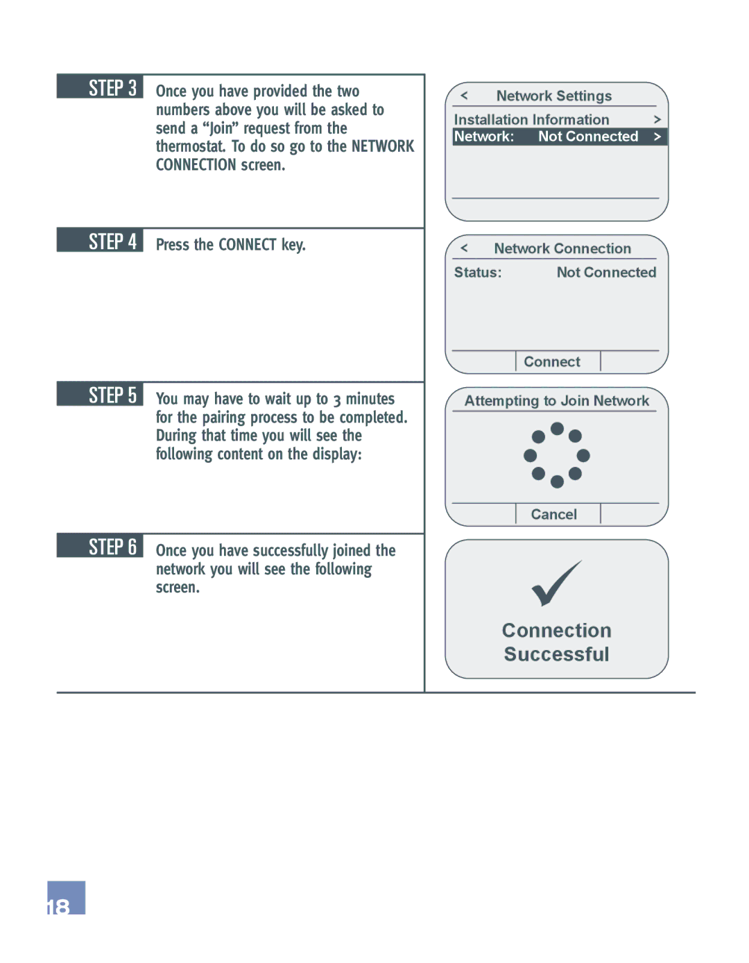 Emerson EE542-1Z installation manual Connection Successful 