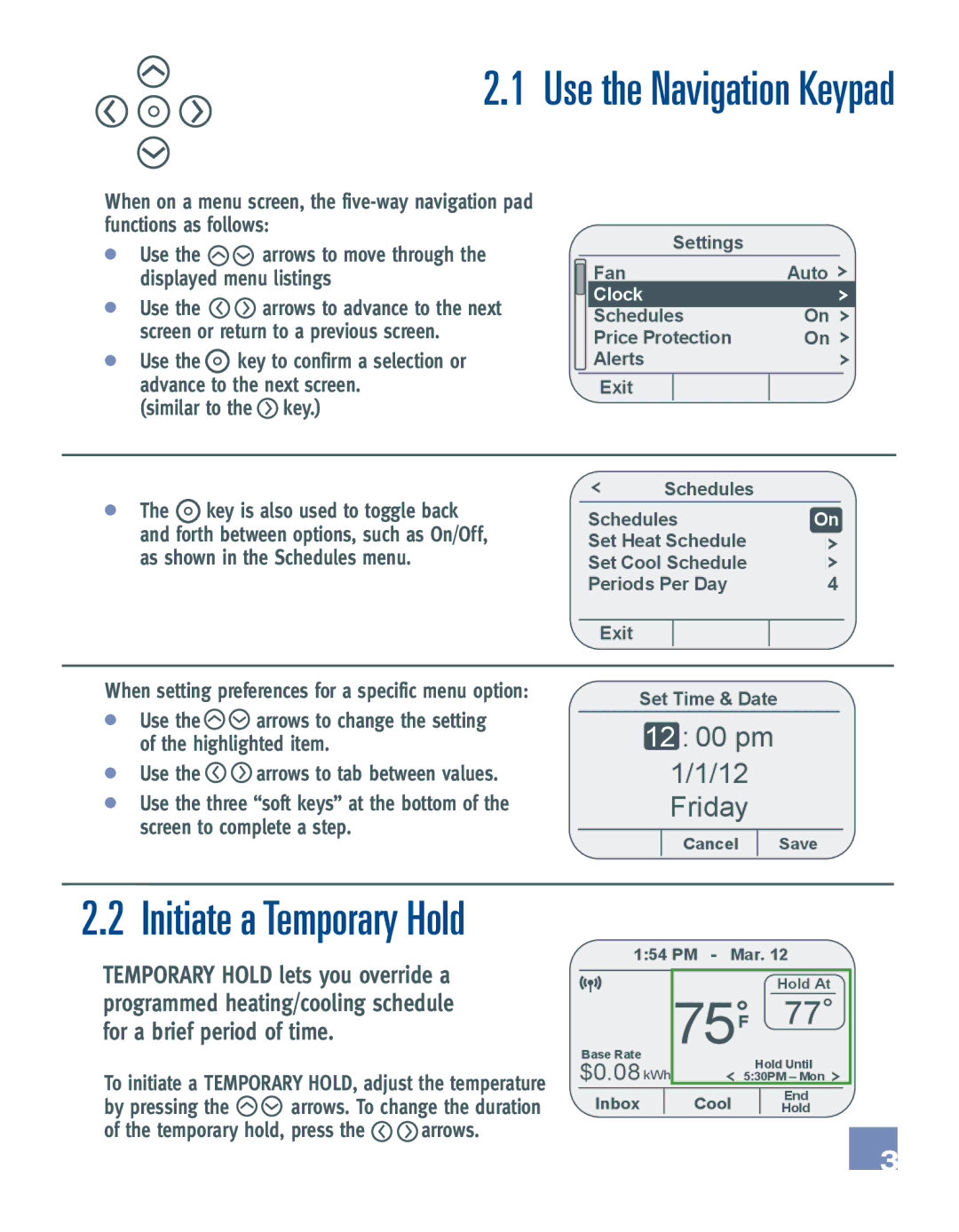 Emerson EE542-1Z user manual Similar to the key, $0.08 kWh, Clock 