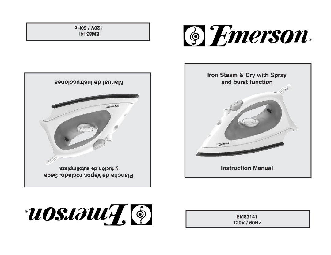 Emerson EM83141 instruction manual Instrucciones de Manual 