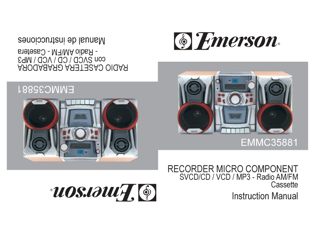 Emerson EMMC35881 instruction manual Recorder Micro Component 