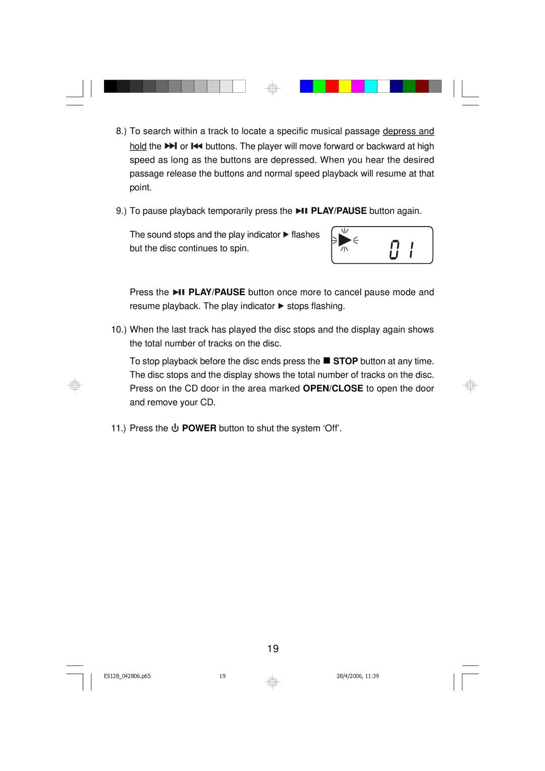 Emerson owner manual ES128042806.p65 28/4/2006 