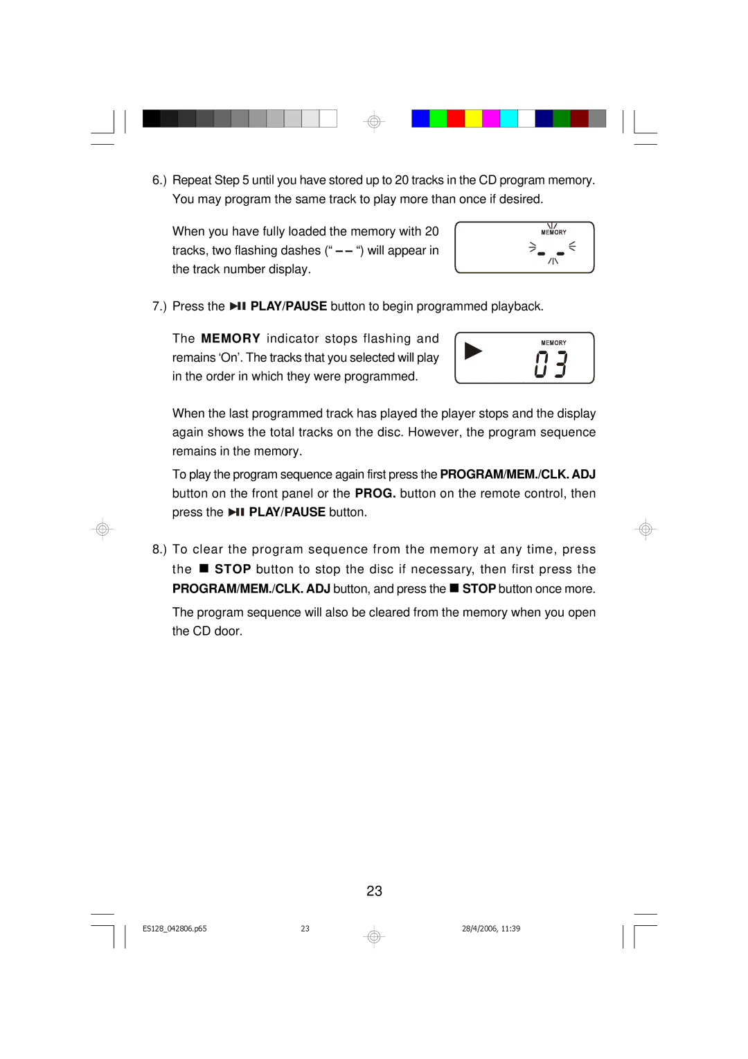 Emerson owner manual ES128042806.p65 28/4/2006 