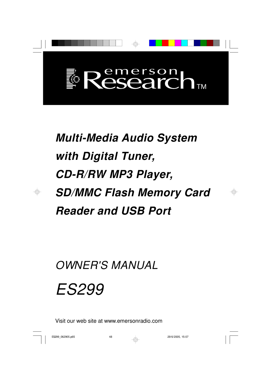 Emerson ES299 owner manual 