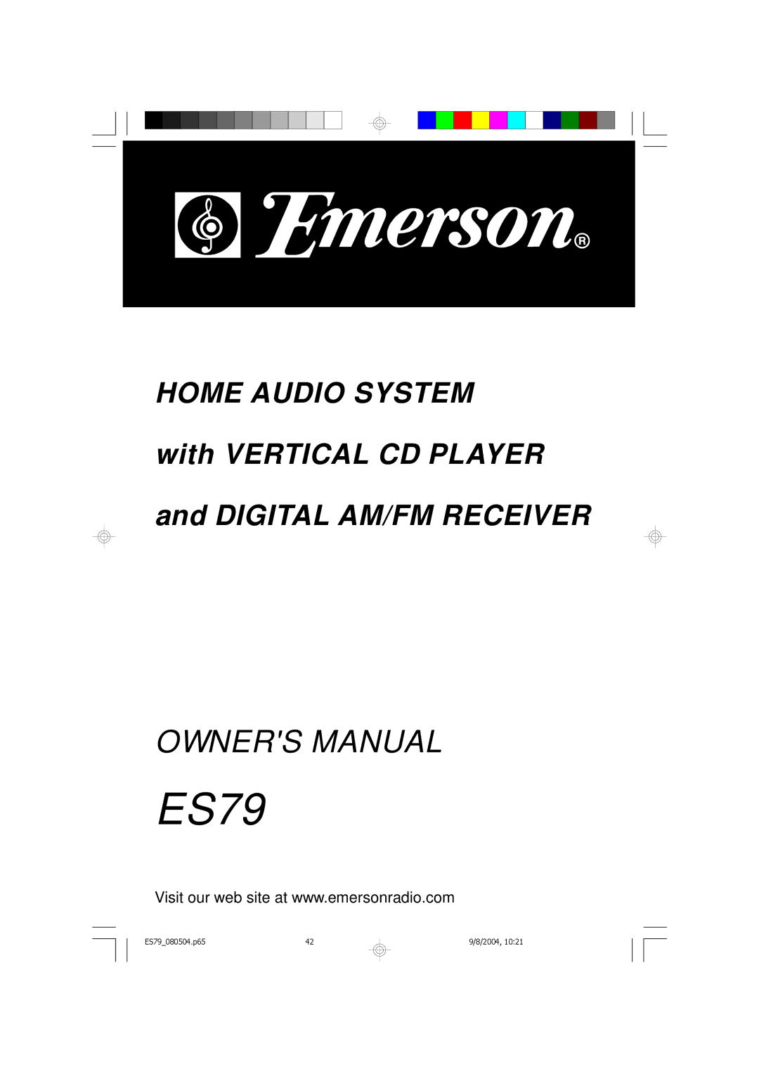 Emerson ES79 owner manual 