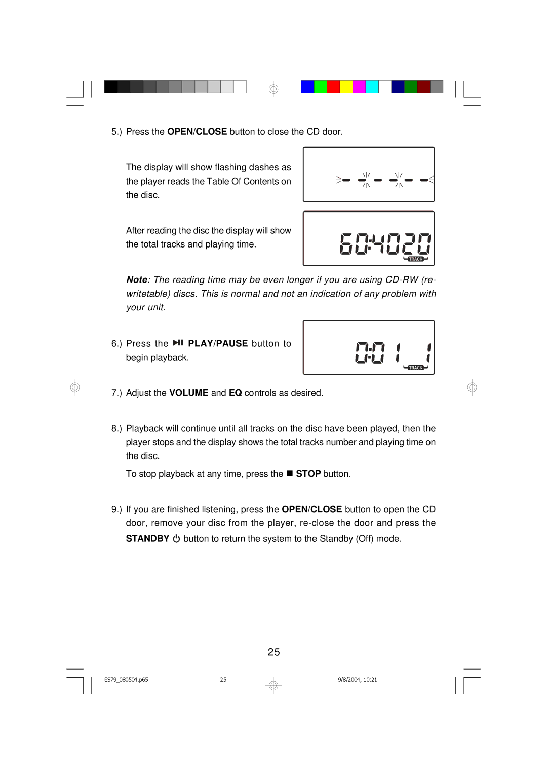 Emerson owner manual ES79080504.p65 2004 