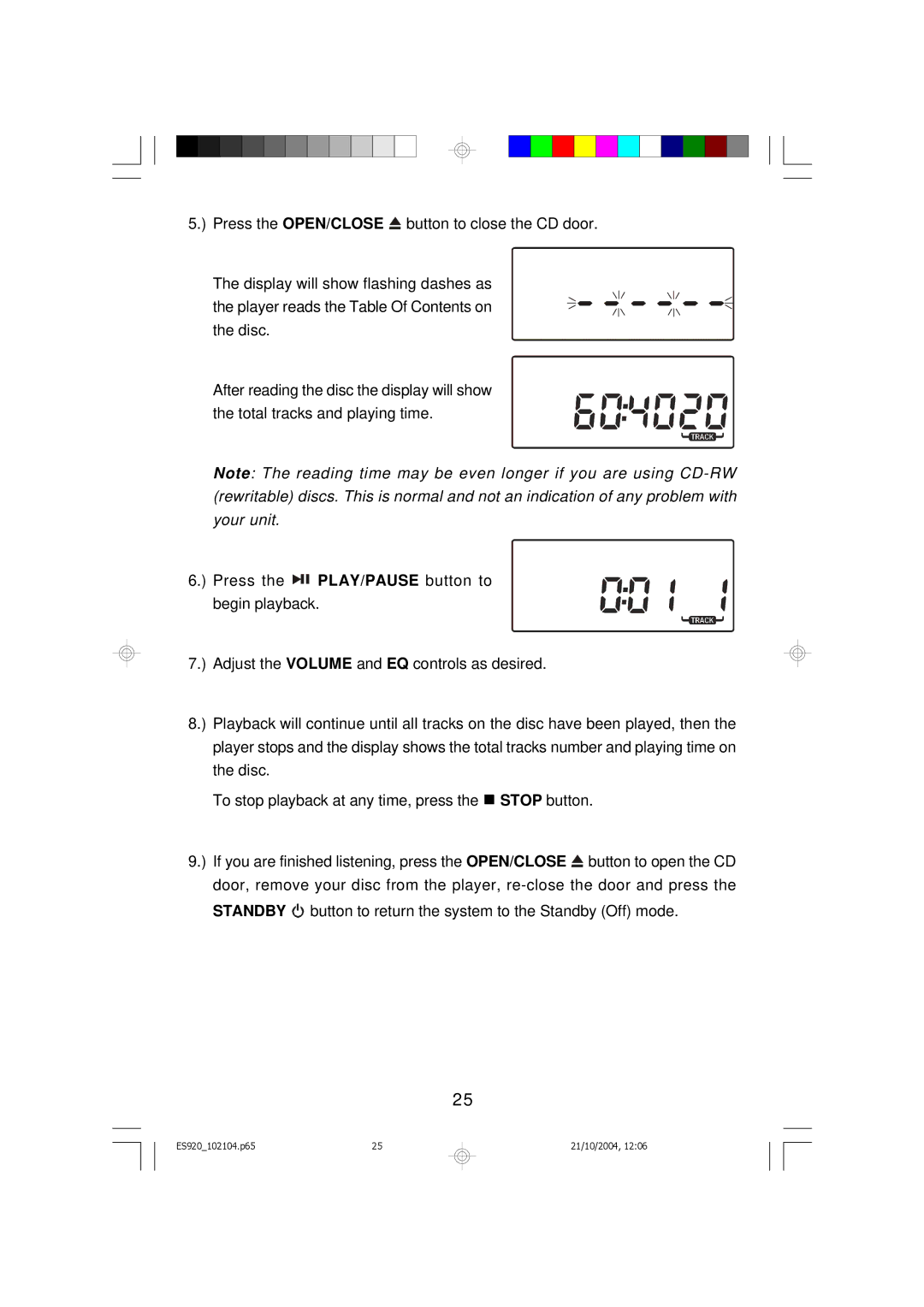 Emerson owner manual ES920102104.p65 21/10/2004 