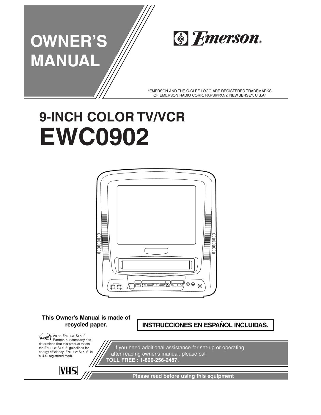 Emerson EWC0902 owner manual 