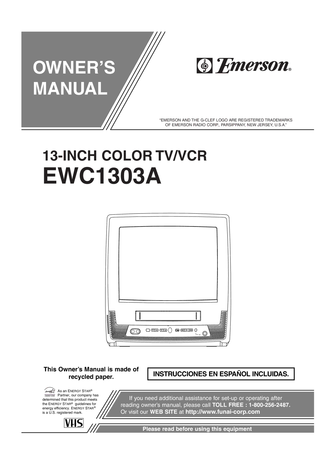 Emerson EWC1303A owner manual 