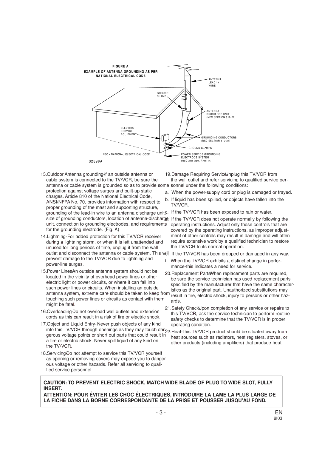 Emerson EWC1303A owner manual S2 8 9 8 a 