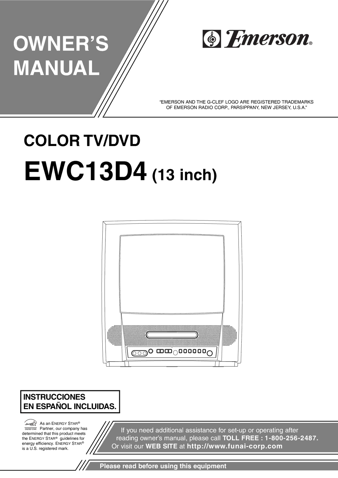 Emerson EWC13D4 owner manual OWNER’S Manual 