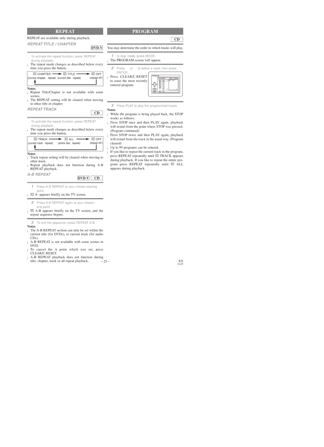 Emerson EWD2003 owner manual Repeat Title / Chapter, Repeat Track 