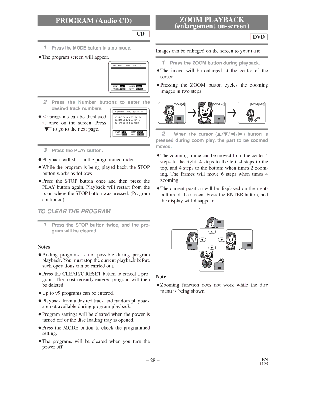 Emerson EWD2202 owner manual Zoom Playback 