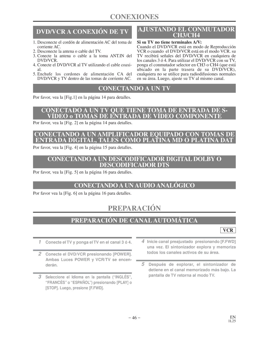 Emerson EWD2202 owner manual Conexiones, Preparació N 