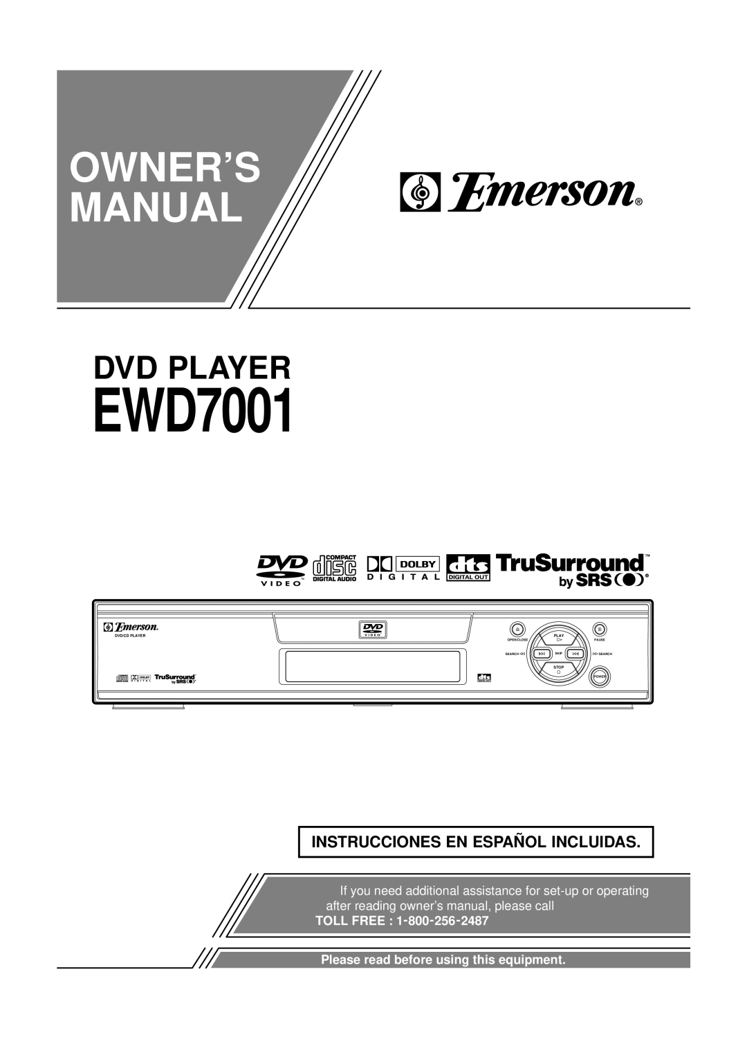 Emerson EWD7001 owner manual 