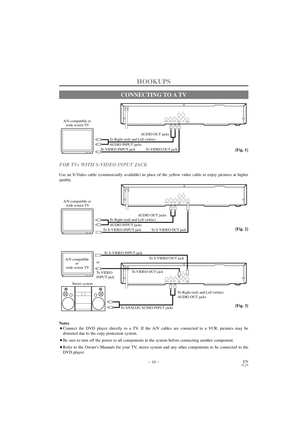 Emerson EWD7002 owner manual Hookups, Connecting to a TV 