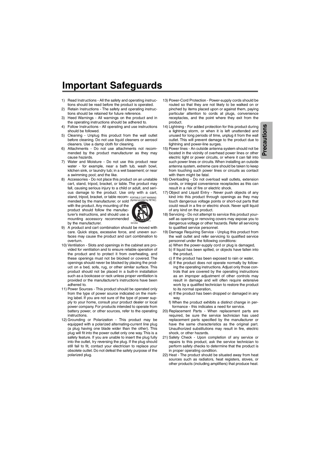 Emerson EWD7004 owner manual Important Safeguards 