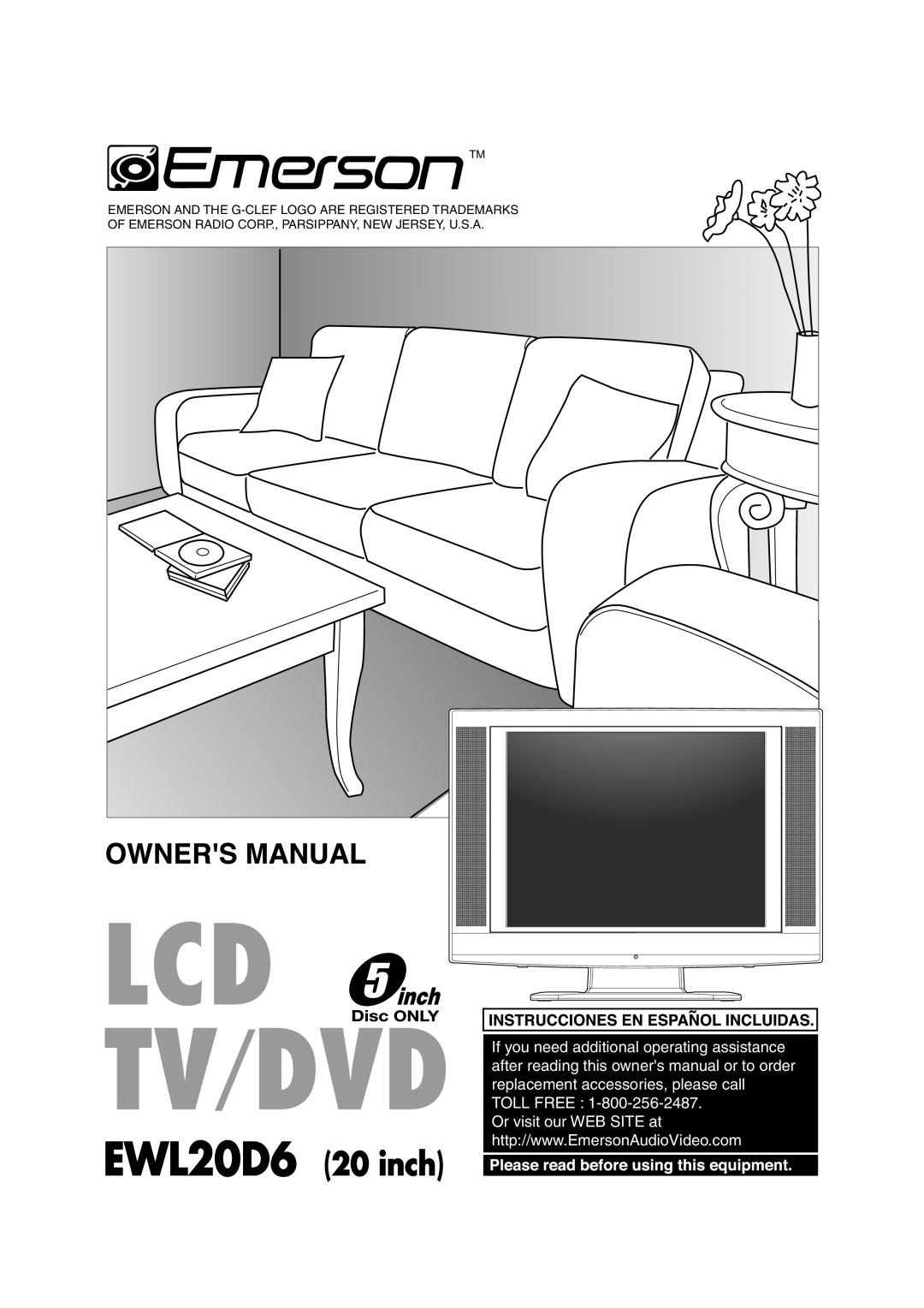 Emerson owner manual EWL20D6 20 inch 