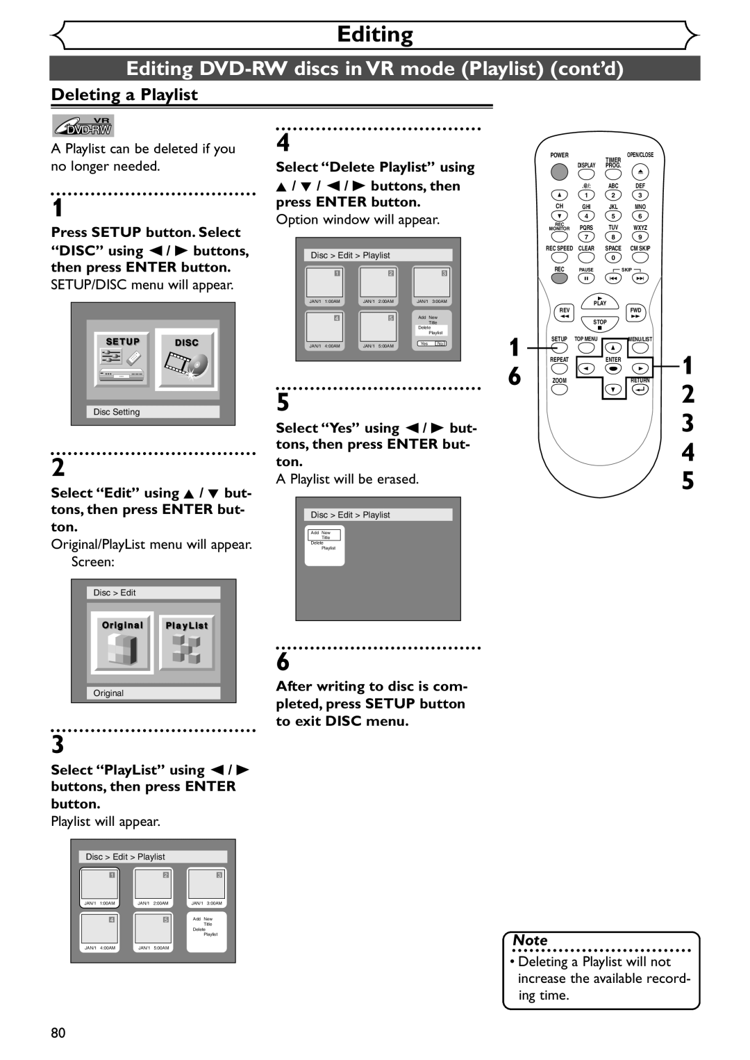 Emerson EWR10D4 owner manual Deleting a Playlist, Playlist can be deleted if you no longer needed, Playlist will be erased 