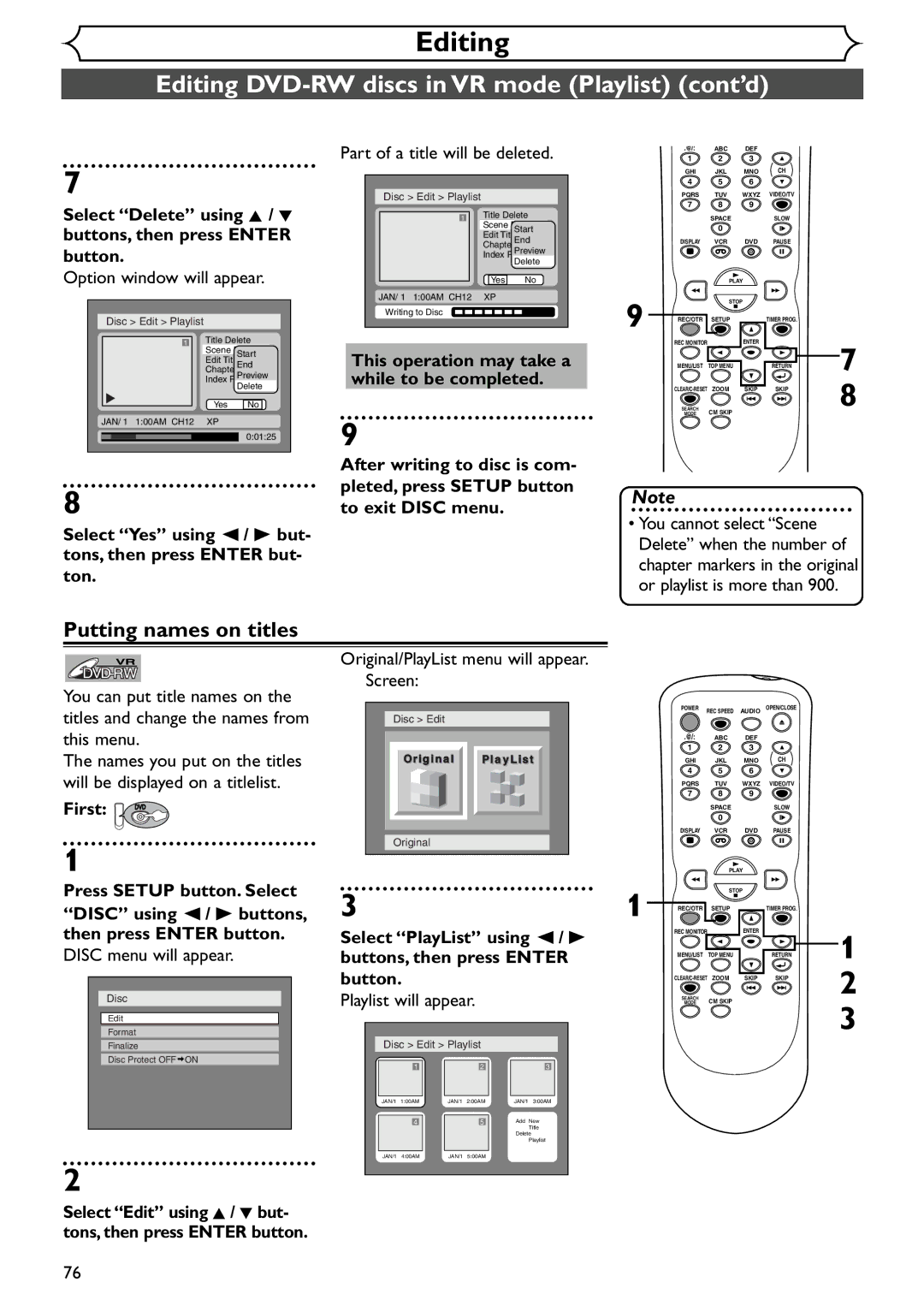 Emerson EWR20V4 owner manual Original/PlayList menu will appear Screen, Playlist will appear 