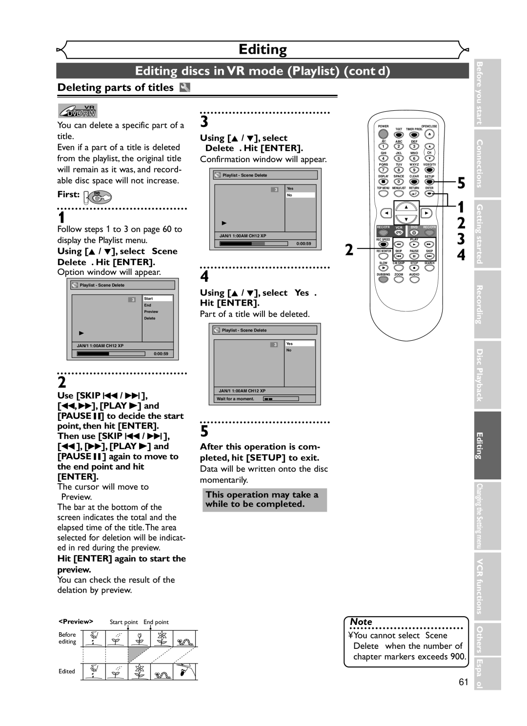 Emerson EWR20V5 owner manual Deleting parts of titles 