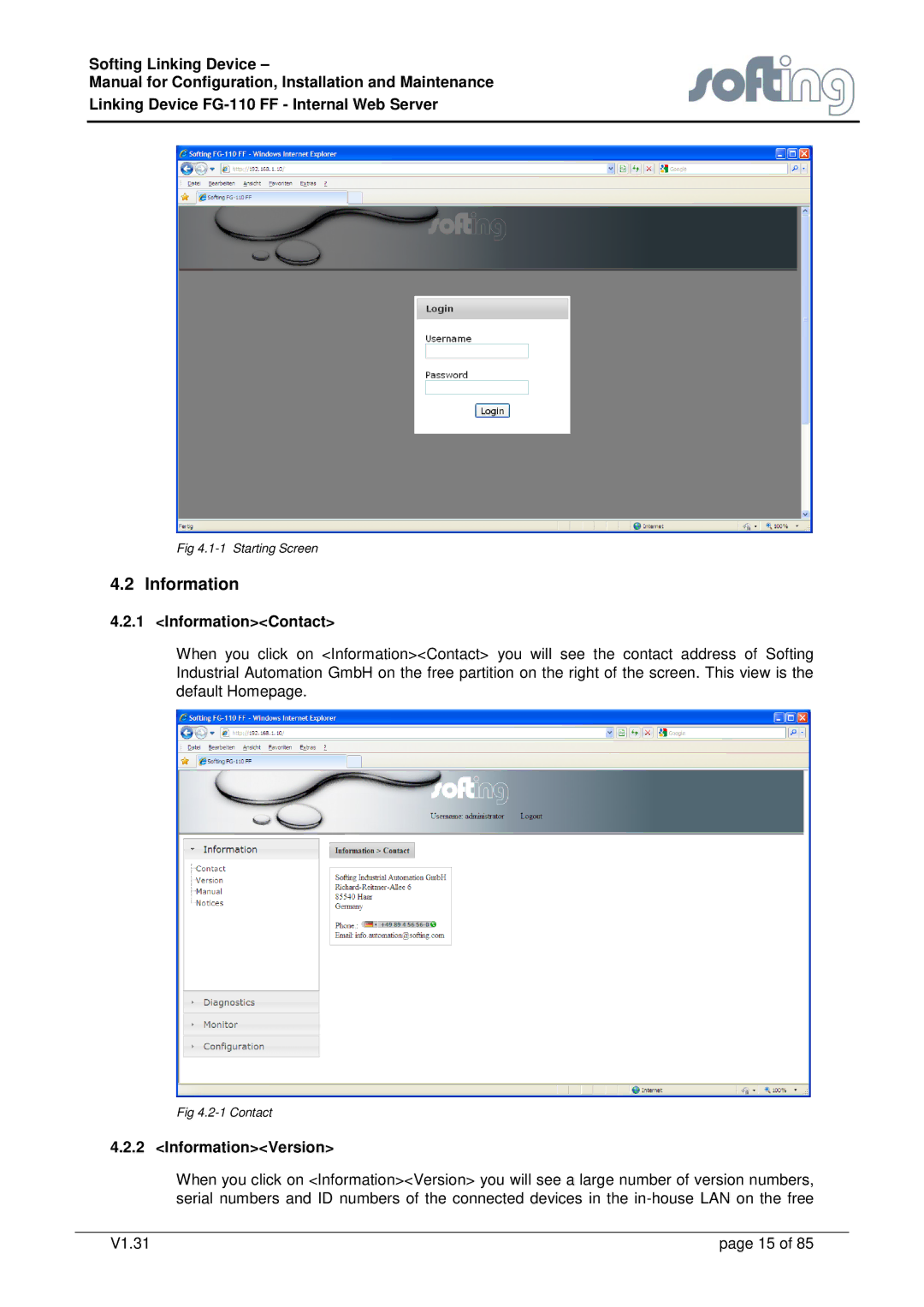 Emerson FG-110 manual InformationContact, InformationVersion 