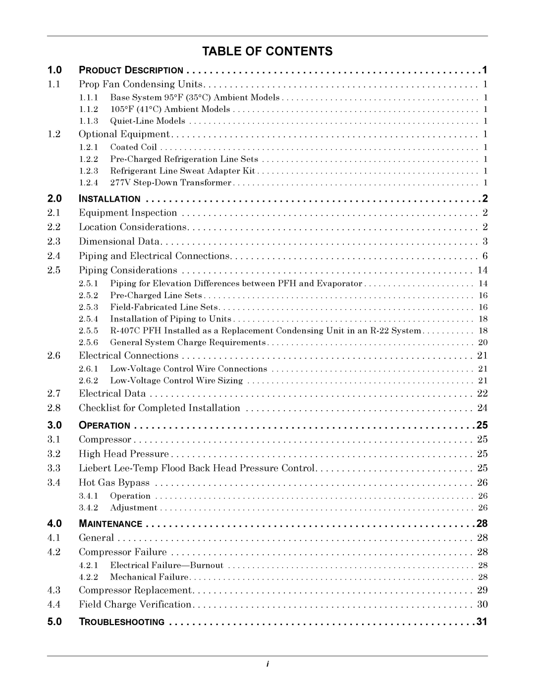 Emerson Figure i manual Table of Contents 