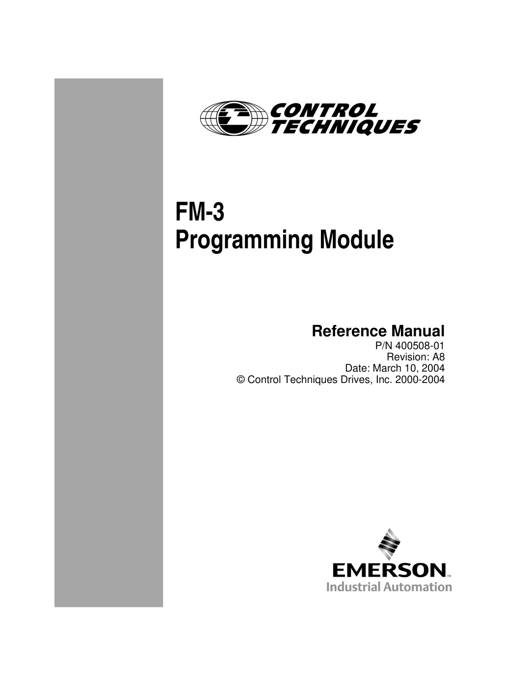 Emerson FM-3 manual Reference Manual 