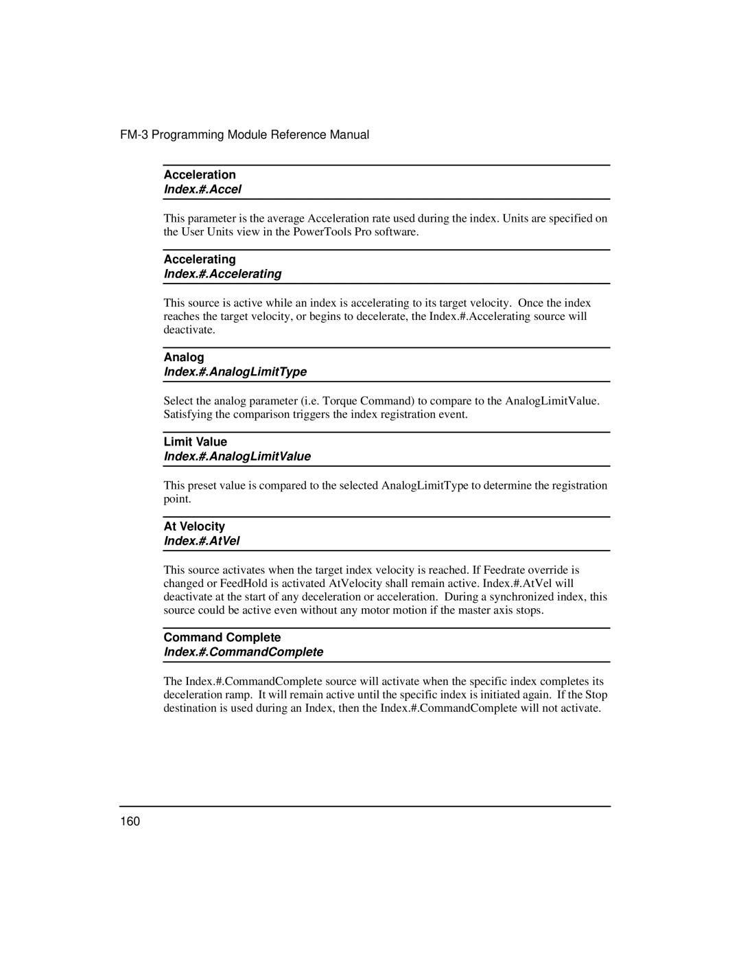 Emerson FM-3 manual Index.#.Accelerating, Index.#.AnalogLimitType, Index.#.AnalogLimitValue, Index.#.AtVel 