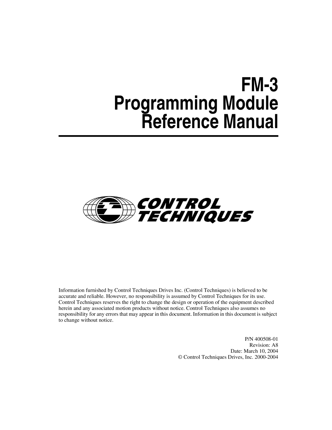 Emerson FM-3 manual 