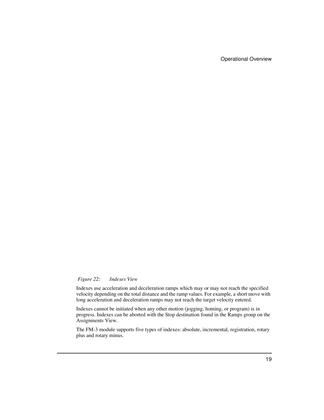 Emerson FM-3 manual Indexes View 