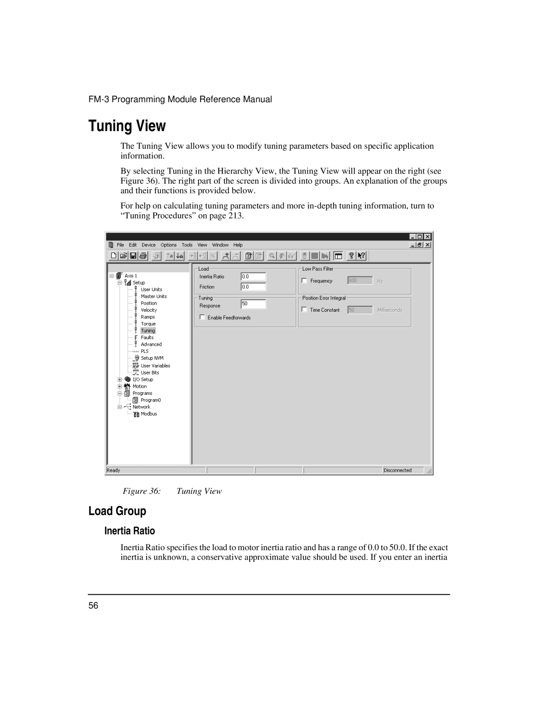 Emerson FM-3 manual Tuning View, Load Group, Inertia Ratio 