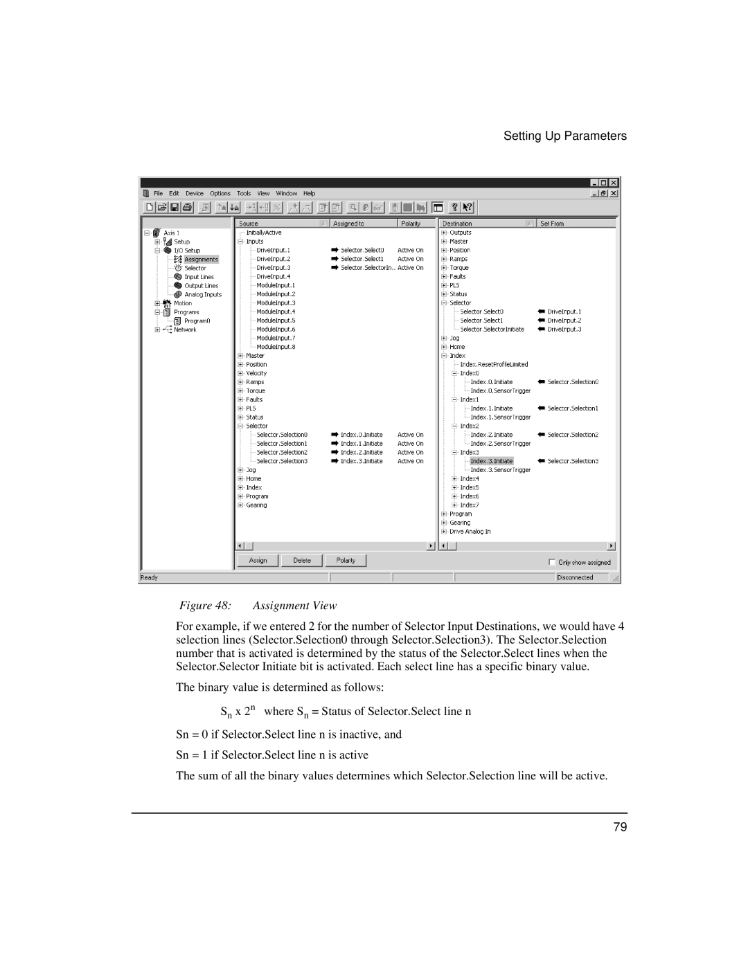 Emerson FM-3 manual Assignment View 