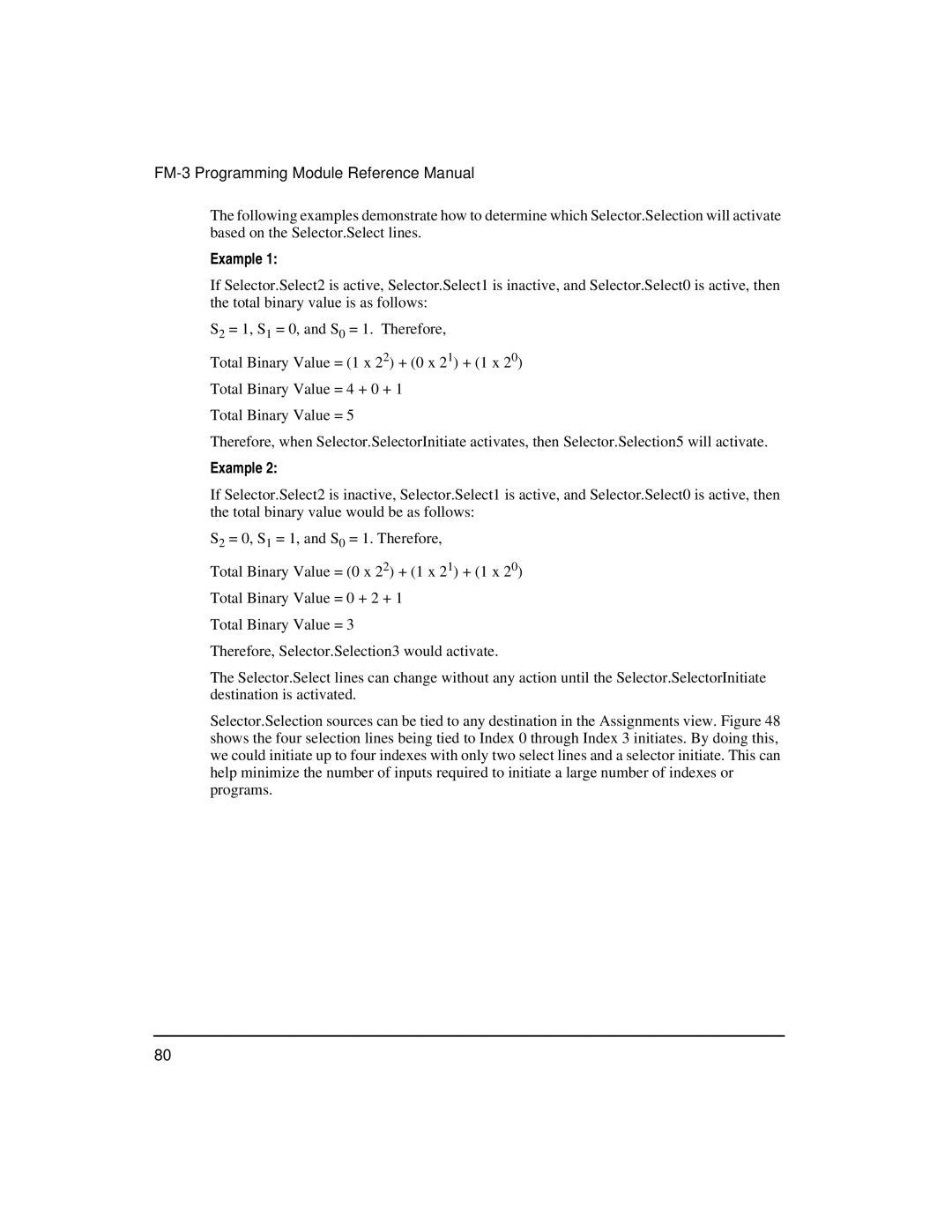 Emerson FM-3 manual Example 