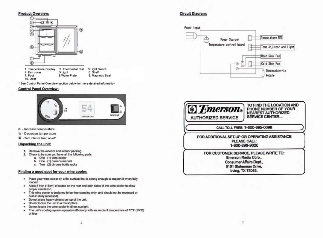 Emerson FR959 manual 