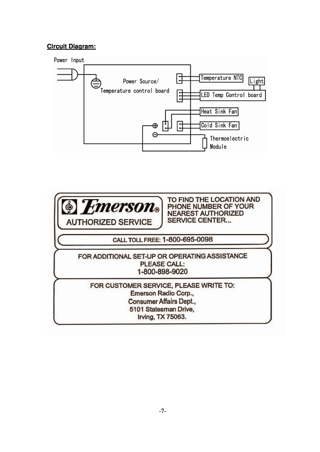 Emerson FR966 owner manual Circuit Diagram 