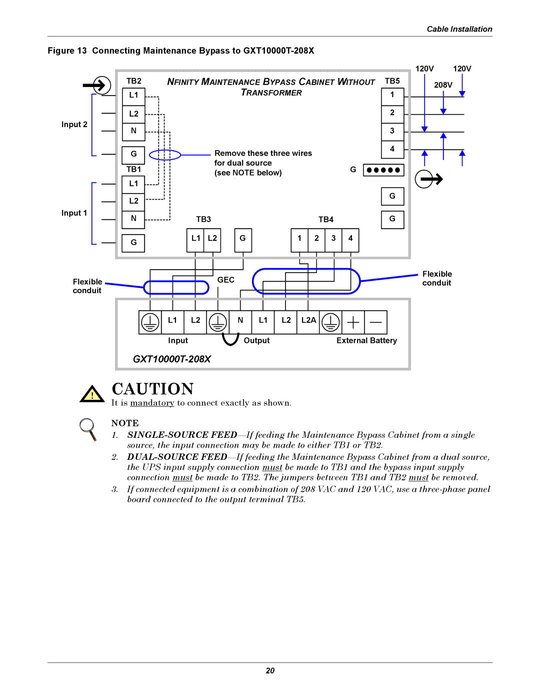 Emerson GXT 10KVA user manual GXT10000T-208X 