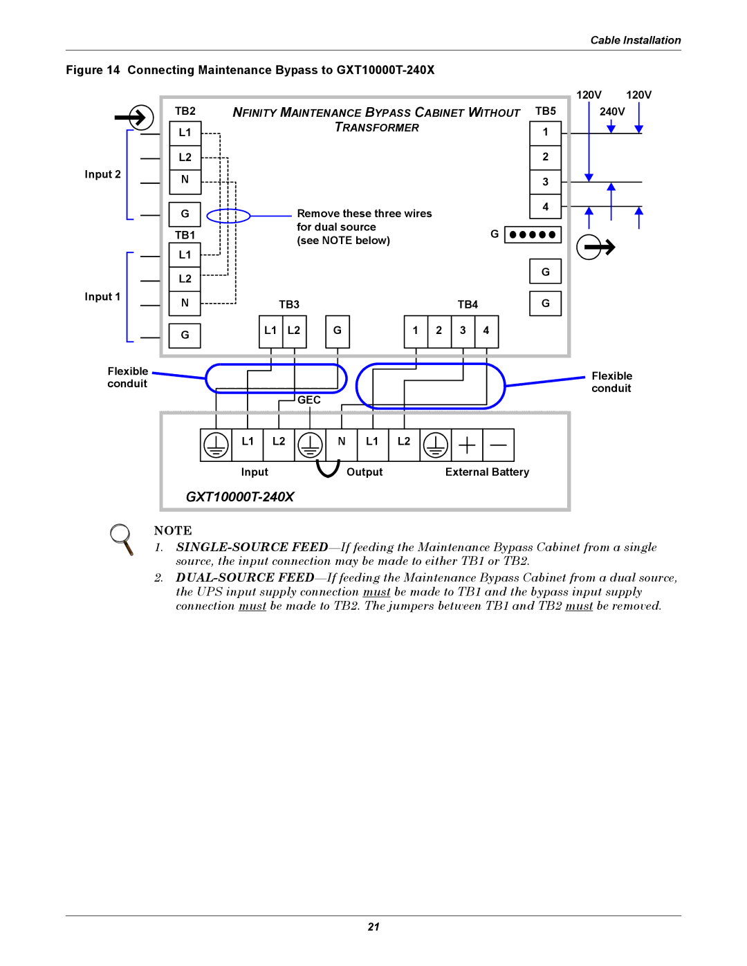 Emerson GXT 10KVA user manual GXT10000T-240X 