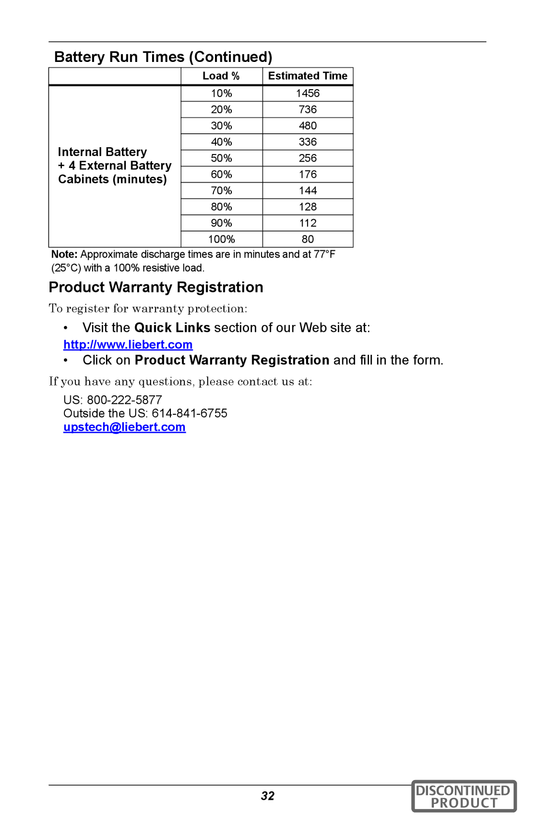 Emerson GXT2U user manual Product Warranty Registration 