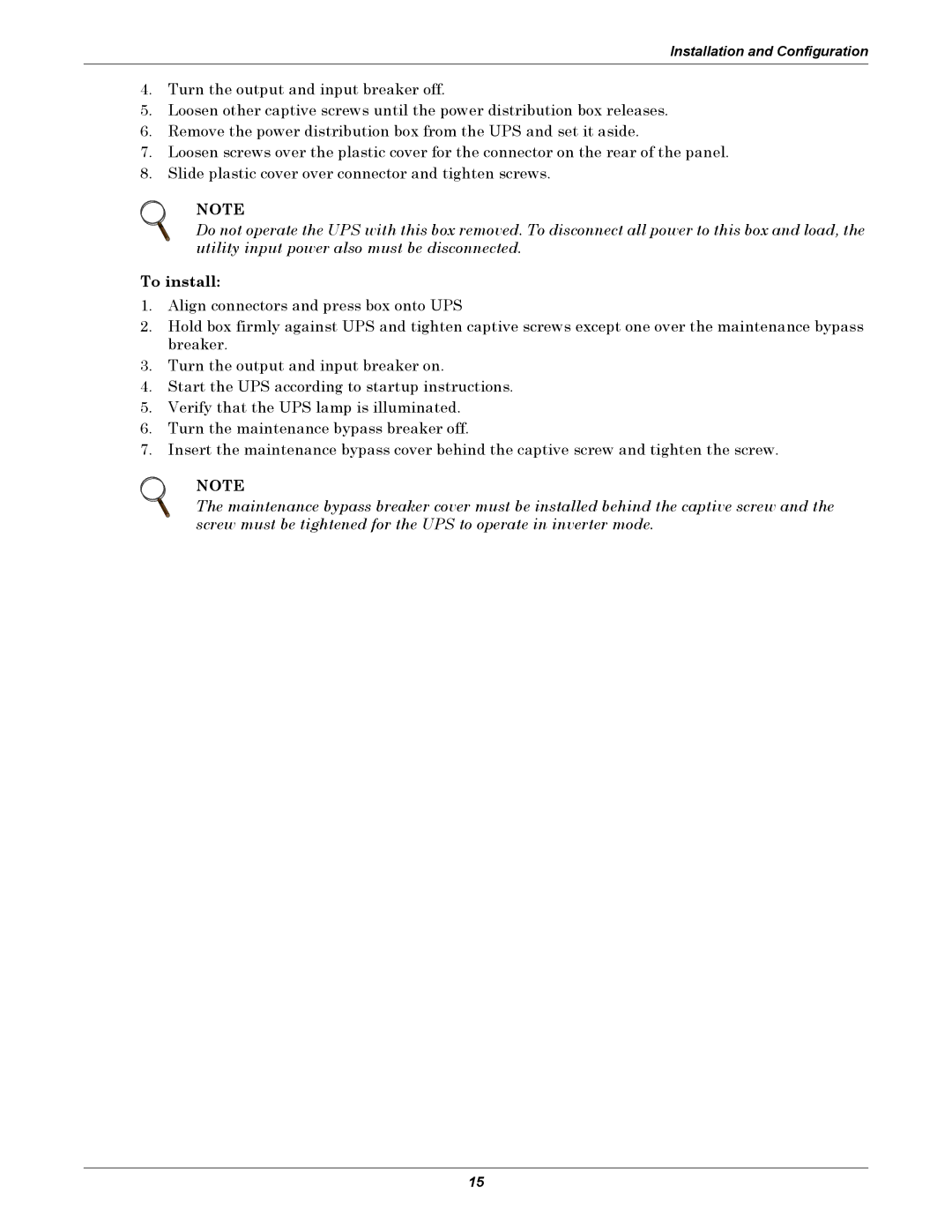 Emerson GXT3 230V user manual To install 