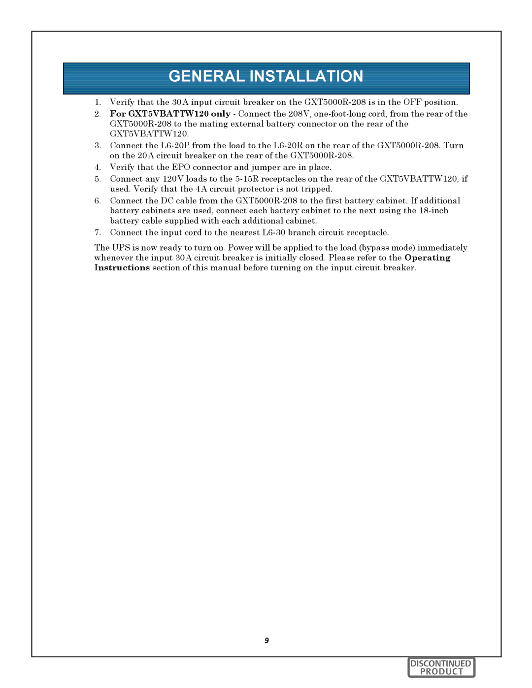 Emerson GXT5000R-208 manual   