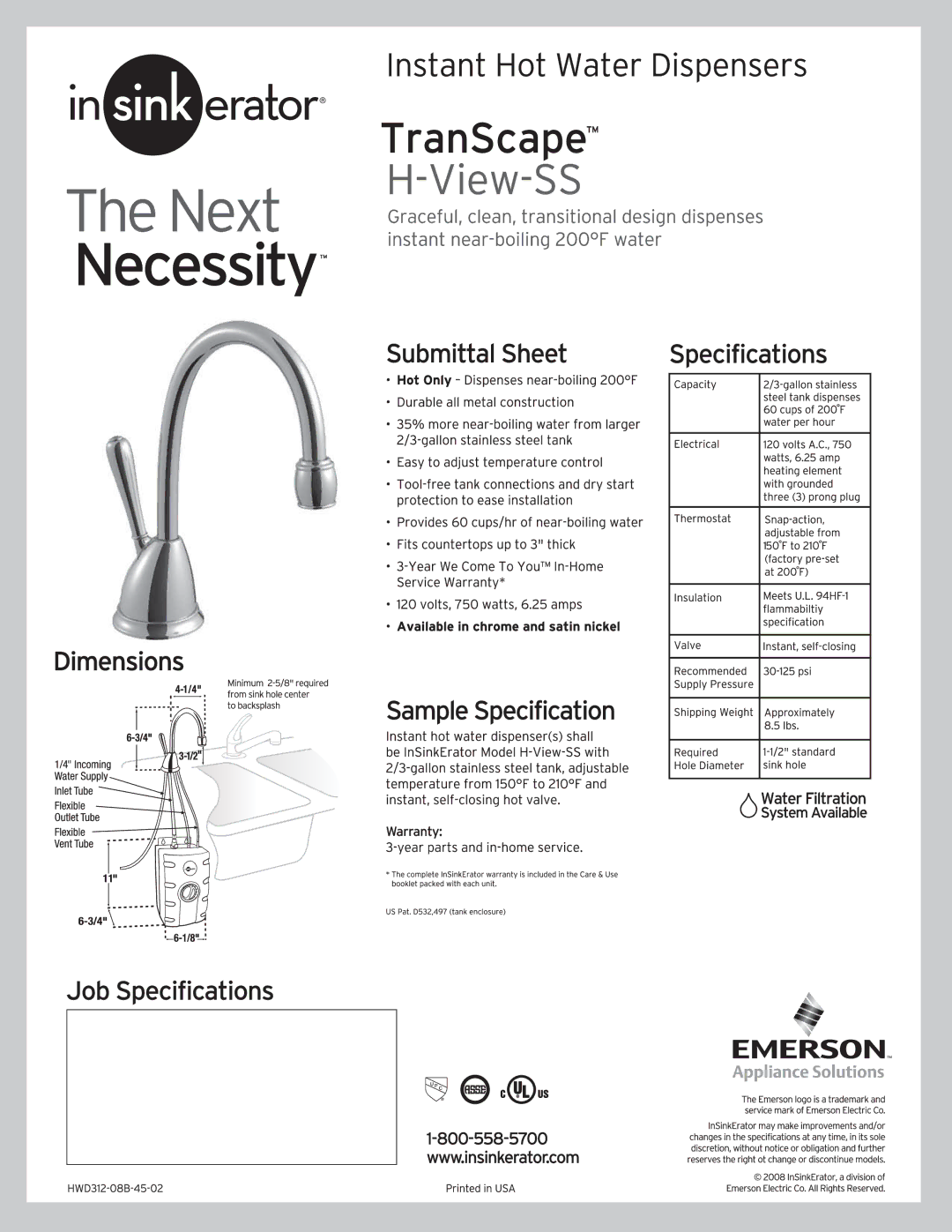 Emerson H-View-SS manual 