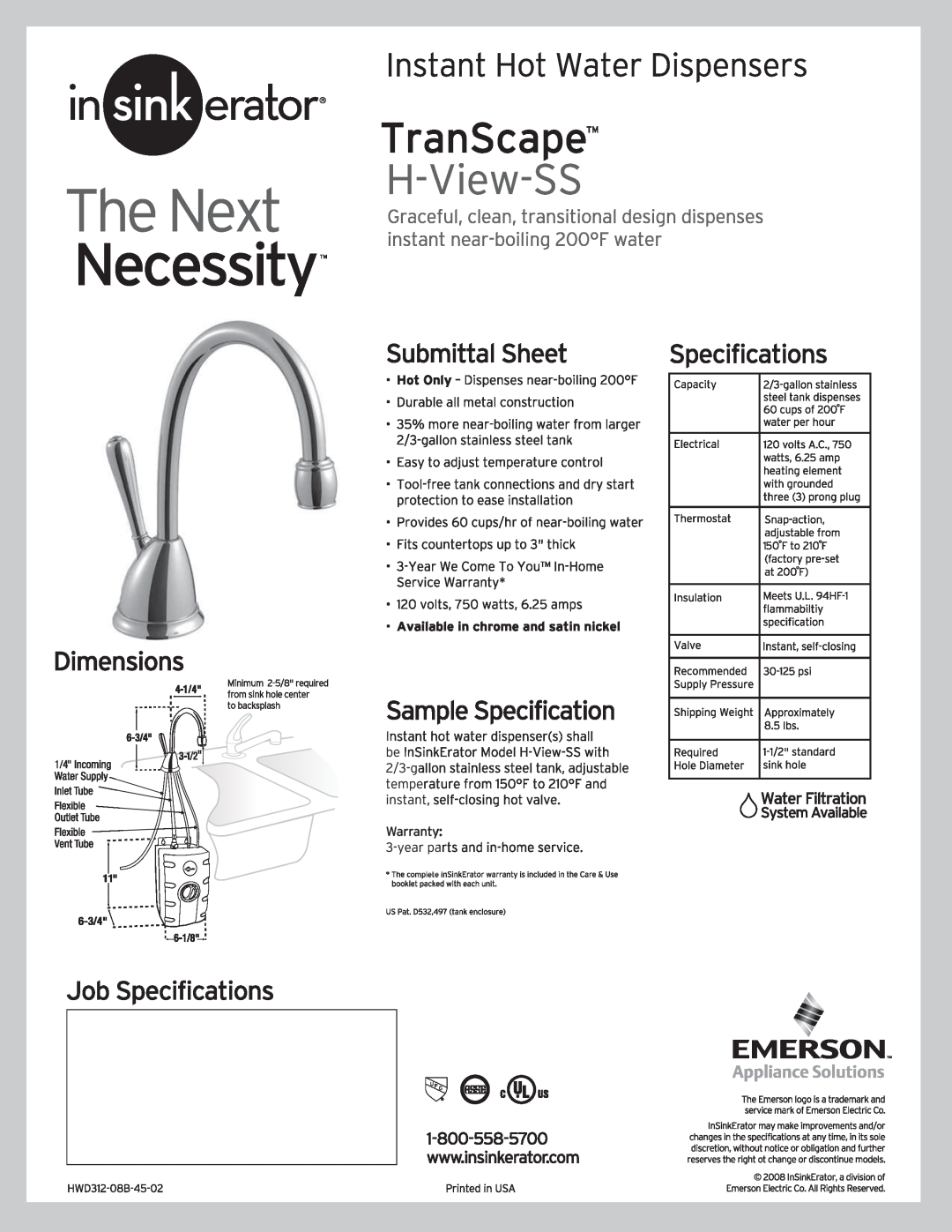 Emerson H-View-SS manual 