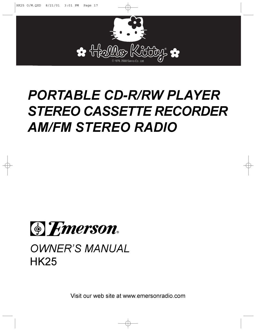 Emerson HK25 user service 