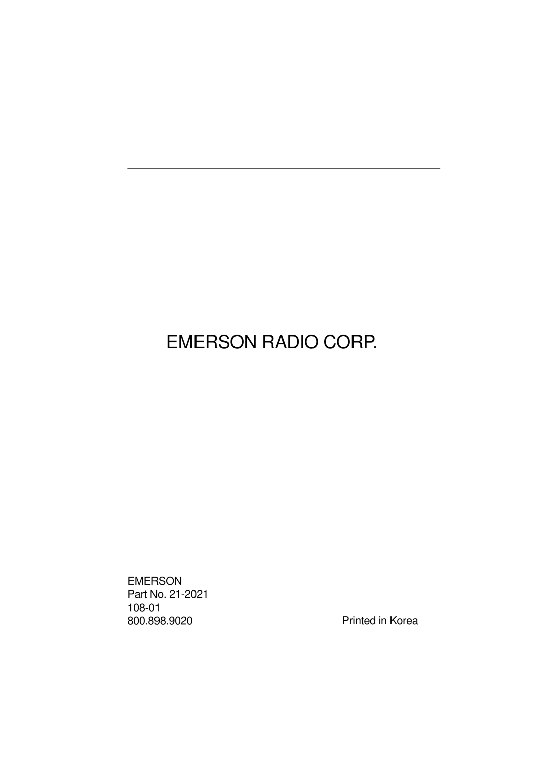 Emerson HKTV13 owner manual Emerson Radio Corp 